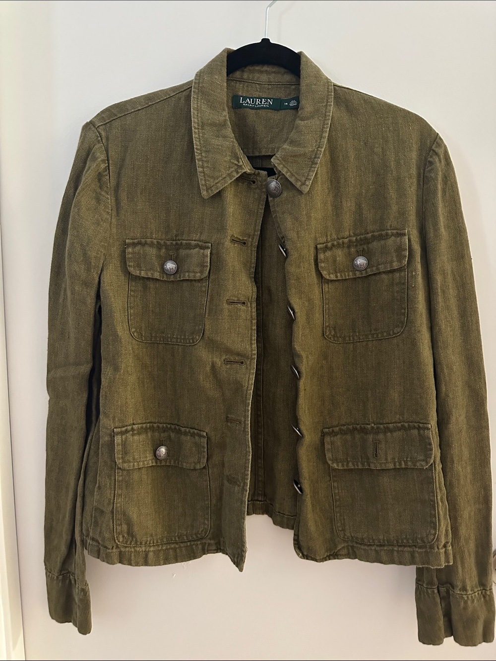 Ralph Lauren Olive Green Cotton Field Jacket